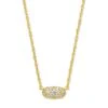 Grayson Gold Pendant Necklace In White Crystal -Kendra Scott Jewelry Store kendra scott grayson crystal pendant necklace gold white crystal 00 lg