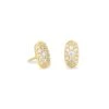 Grayson Gold Stud Earrings In White Crystal -Kendra Scott Jewelry Store kendra scott grayson crystal stud earrings gold white crystal 00 lg