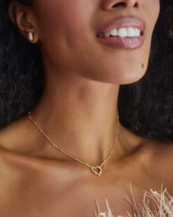 Grayson Gold Stud Earrings In White Crystal -Kendra Scott Jewelry Store kendra scott grayson crystal stud earrings gold white cz og