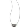 Grayson Silver Pendant Necklace In Platinum Drusy -Kendra Scott Jewelry Store kendra scott grayson pendant necklace rhodium platinum drusy 00