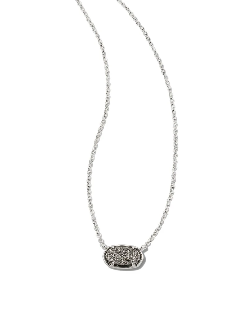 Grayson Silver Pendant Necklace In Platinum Drusy 3 Grayson Silver Pendant Necklace In Platinum Drusy