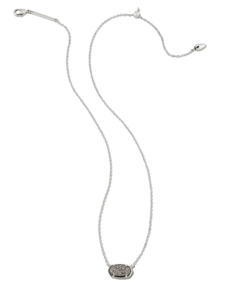 Grayson Silver Pendant Necklace In Platinum Drusy 4 Grayson Silver Pendant Necklace In Platinum Drusy - Image 2