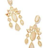Greta Gold Statement Earrings In Ivory Mix -Kendra Scott Jewelry Store kendra scott greta statement earrings gold ivory mix 00