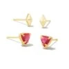 Greta Gold Stud Earrings Set Of 2 In Magenta Illusion 2 Greta Gold Stud Earrings Set Of 2 In Magenta Illusion -Kendra Scott Jewelry Store kendra scott greta stud earring set gold magenta glass over ivory mother of pearl 00