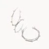 Haven Heart Hoop Earrings In Silver -Kendra Scott Jewelry Store kendra scott haven heart hoop earrings rhodium 00 lg