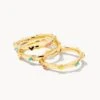 Haven Heart Gold Rings Set Of 3 In Multi Mix 1 Haven Heart Gold Rings Set Of 3 In Multi Mix -Kendra Scott Jewelry Store kendra scott haven heart ring set of 3 gold multi mix 00 lg