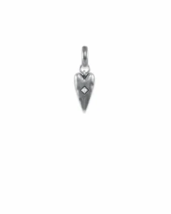 Heart Charm In Vintage Silver 7 Heart Charm In Vintage Silver -Kendra Scott Jewelry Store kendra scott heart causes charm vintage silver 01 lg
