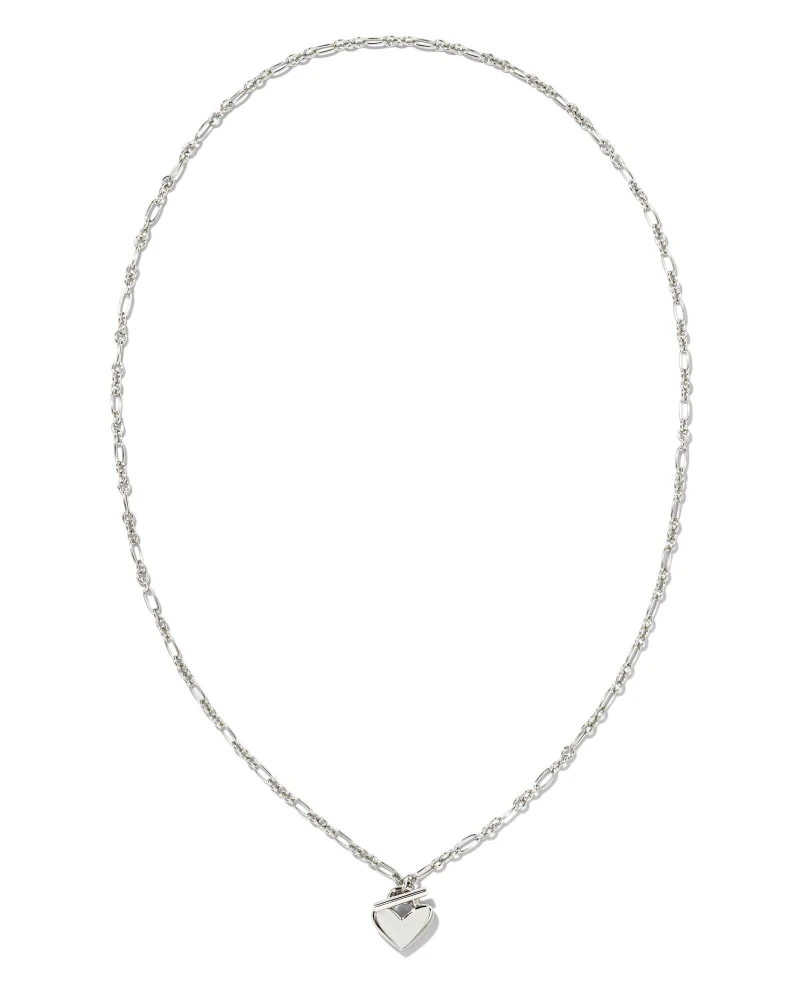 Heart Padlock Pendant Necklace In Sterling Silver 3 Heart Padlock Pendant Necklace In Sterling Silver