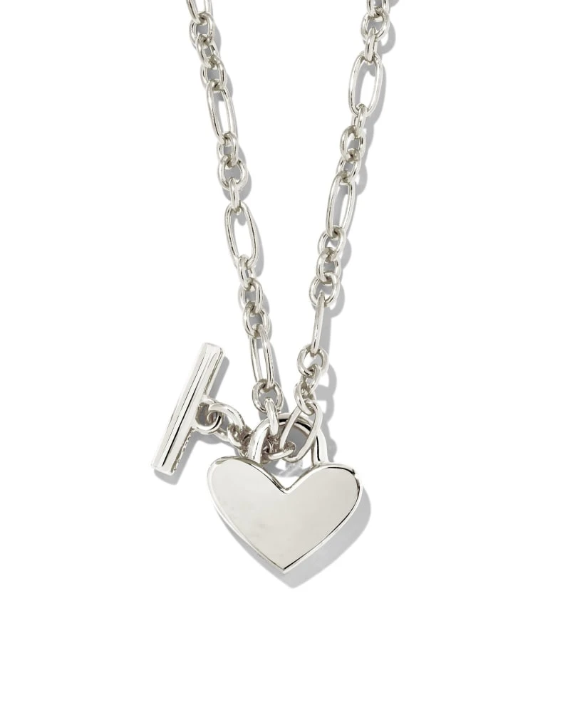 Heart Padlock Pendant Necklace In Sterling Silver 7 Heart Padlock Pendant Necklace In Sterling Silver - Image 5