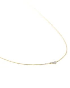 Heart 14k Yellow Gold Pendant Necklace In White Diamonds -Kendra Scott Jewelry Store kendra scott heart short pendant necklace 14k yellow gold white diamonds 02 lg