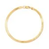 Herringbone Chain Bracelet In 18k Yellow Gold Vermeil
