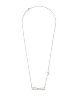 Illinois Pendant Necklace In Sterling Silver 5 Illinois Pendant Necklace In Sterling Silver -Kendra Scott Jewelry Store kendra scott illinois pendant necklace sterling silver 01 lg