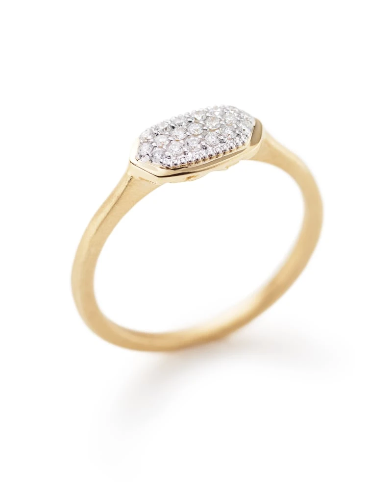Isa Ring In Pave Diamond And 14k Yellow Gold 6 Isa Ring In Pave Diamond And 14k Yellow Gold - Image 4
