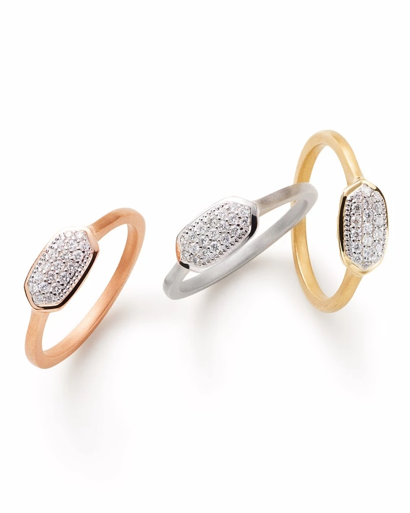 Isa Ring In Pave Diamond And 14k Yellow Gold 4 Isa Ring In Pave Diamond And 14k Yellow Gold - Image 2