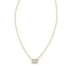 Isabella 14k Yellow Gold Pendant Necklace In White Diamond, .18ct -Kendra Scott Jewelry Store kendra scott isabella pendant necklace 14k yellow gold white .18K diamond 00
