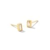 Isabella 14k Yellow Gold Stud Earrings In White Diamond