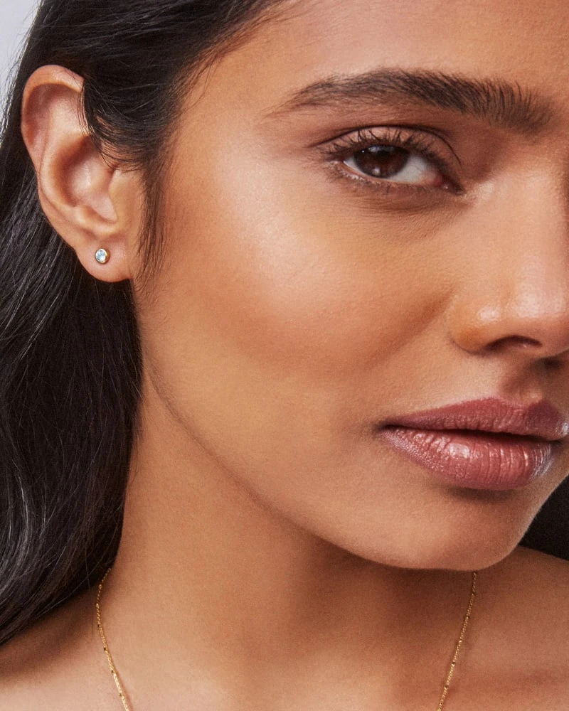 Iva 18k Yellow Gold Vermeil Single Stud Earring In Amethyst 4 Iva 18k Yellow Gold Vermeil Single Stud Earring In Amethyst - Image 2