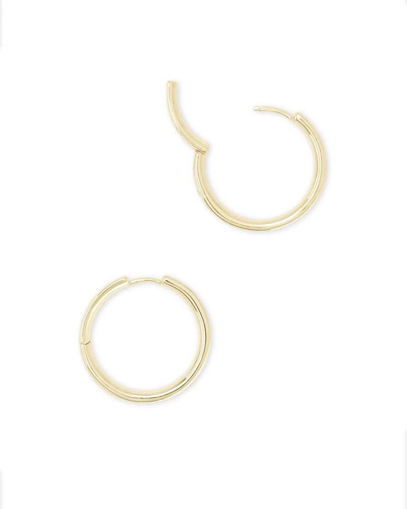 Jack Gold Hoop Earrings In White Crystal 5 Jack Gold Hoop Earrings In White Crystal - Image 3