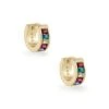 Jack Gold Huggie Earrings In Multi Crystal -Kendra Scott Jewelry Store kendra scott jack huggie hoop gold multi nano gems 00 lg