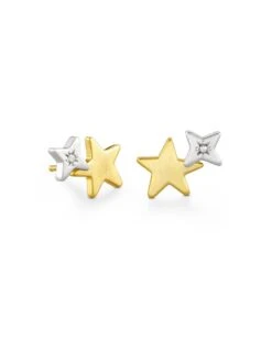 Jae Star Ear Climber Earrings In Mixed Metal
