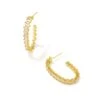 Juliette Gold Oval Hoop Earrings In White Crystal 1 Juliette Gold Oval Hoop Earrings In White Crystal -Kendra Scott Jewelry Store kendra scott juliette oval hoop earrings gold white crystal 00