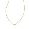Juliette Gold Pendant Necklace In White Crystal -Kendra Scott Jewelry Store kendra scott juliette pendant necklace gold white crystal 00