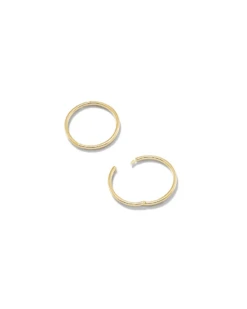 Keeley 16mm Huggie Earrings In 18k Gold Vermeil