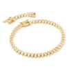 Larsan Gold Tennis Bracelet In White Crystal -Kendra Scott Jewelry Store kendra scott larsan tennis bracelet gold white cz 00