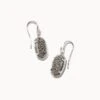Lee Sterling Silver Drop Earrings In Platinum Drusy -Kendra Scott Jewelry Store kendra scott lee drop earring sterling silver plat drusy 00 lg