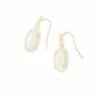 Lee Gold Drop Earrings In White Kyocera Opal -Kendra Scott Jewelry Store kendra scott lee earring gold white opal 00 lg