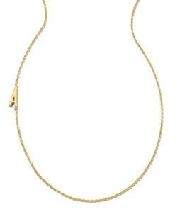 Letter A Inline Initial Necklace In 18k Gold Vermeil