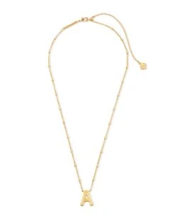 Letter A Pendant Necklace In Gold -Kendra Scott Jewelry Store kendra scott letter A pendant necklace gold 01 lg