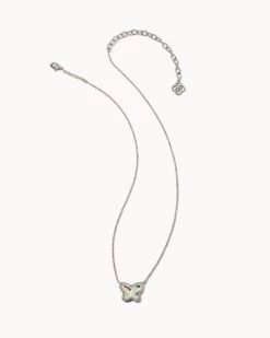 Lillia Butterfly Silver Pendant Necklace In Dichroic Glass 7 Lillia Butterfly Silver Pendant Necklace In Dichroic Glass -Kendra Scott Jewelry Store kendra scott lillia butterfly pendant necklace rhodium dichroic glass 00 lg