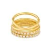 Livy Gold Rings Set Of 3 In White Crystal -Kendra Scott Jewelry Store kendra scott livy ring set of 3 gold white cz 00 lg
