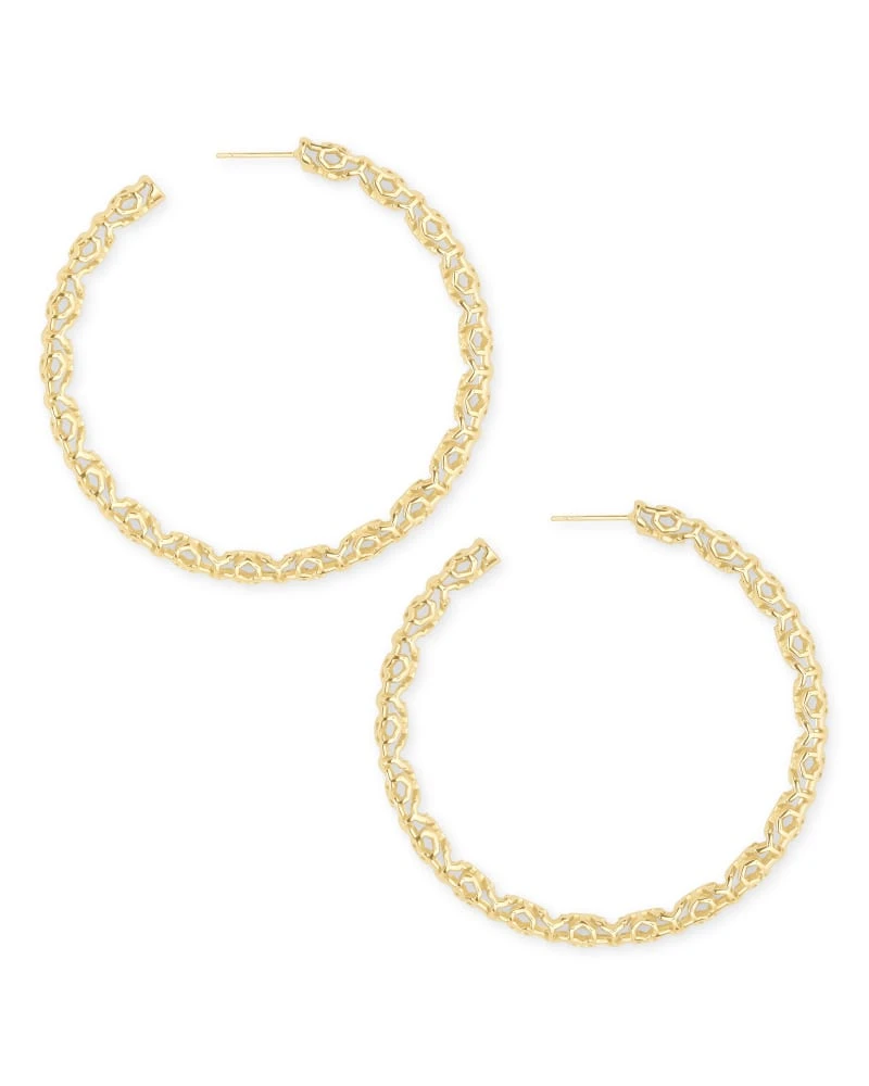 Maggie Hoop Earrings In Gold Filigree 6 Maggie Hoop Earrings In Gold Filigree - Image 4