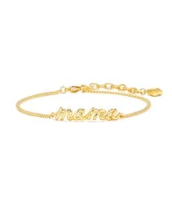 Mama Script Bracelet In Gold -Kendra Scott Jewelry Store kendra scott mama script bracelet gold 01