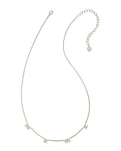 Mama Script Strand Necklace In Silver 5 Mama Script Strand Necklace In Silver -Kendra Scott Jewelry Store kendra scott mama script strand necklace rhodium 01