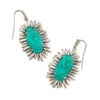 Mariah Vintage Silver Drop Earrings In Variegated Turquoise Magnesite 1 Mariah Vintage Silver Drop Earrings In Variegated Turquoise Magnesite -Kendra Scott Jewelry Store kendra scott mariah earring vintage silver variegated turquoise magnesite 00