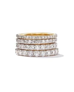 Marilyn 14k Yellow Gold Full Eternity Band Ring In White Diamond, .5ct -Kendra Scott Jewelry Store kendra scott marilyn full eternity band ring carat group 14k yellow gold 00