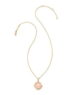 Matilda 18k Gold Vermeil Stone Charm Necklace In Rose Quartz 5 Matilda 18k Gold Vermeil Stone Charm Necklace In Rose Quartz -Kendra Scott Jewelry Store kendra scott matilda stone charm necklace 18k gold vermeil rose quartz 01