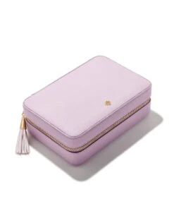Medium Travel Jewelry Case In Lilac