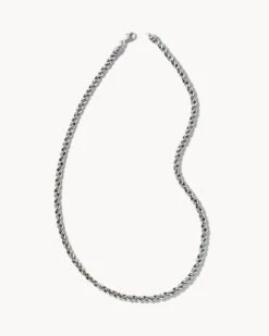 Beck Rope Chain Necklace In Oxidized Sterling Silver