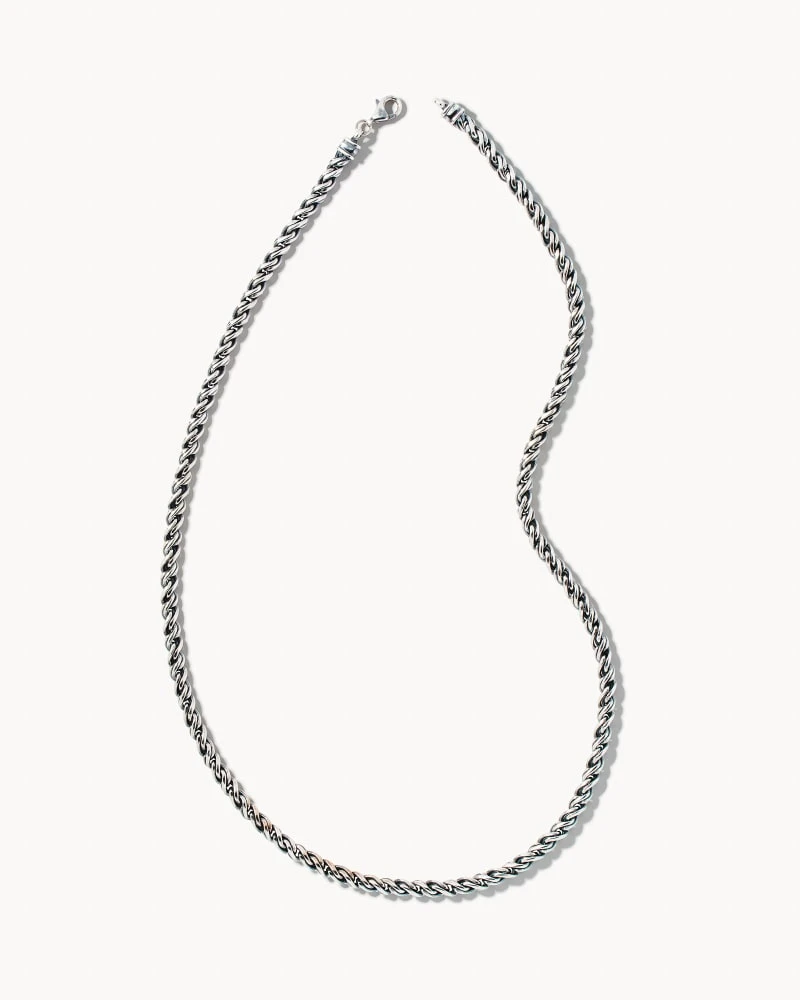 Beck Rope Chain Necklace In Oxidized Sterling Silver 3 Beck Rope Chain Necklace In Oxidized Sterling Silver