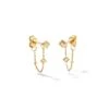 Michelle 14k Yellow Gold Chain Huggie Earrings In White Diamond 1 Michelle 14k Yellow Gold Chain Huggie Earrings In White Diamond -Kendra Scott Jewelry Store kendra scott michelle chain huggie earrings 14k yellow gold white diamond 00