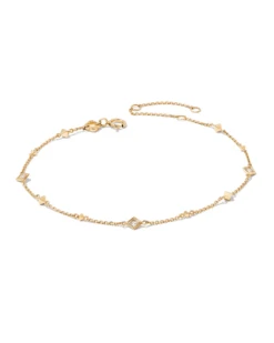 Michelle 14k Yellow Gold Delicate Bracelet In White Diamond -Kendra Scott Jewelry Store kendra scott michelle delicate bracelet 14k yellow gold white diamond 01