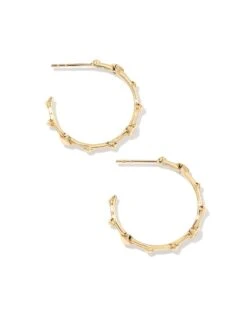 Kendra Scott Jewelry Store -Kendra Scott Jewelry Store kendra scott michelle hoop earrings 14k yellow gold white diamond 01