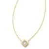 Michelle 14k Yellow Gold Pendant Necklace In White Diamond, .16ct -Kendra Scott Jewelry Store kendra scott michelle pendant necklace 14k yellow gold .16 ct white diamond 00