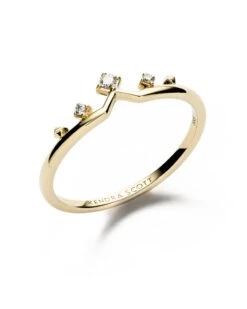 Michelle 14k Yellow Gold Band Ring In White Diamond 7 Michelle 14k Yellow Gold Band Ring In White Diamond -Kendra Scott Jewelry Store kendra scott michelle ring 14k yellow gold white diamond a 01 lg