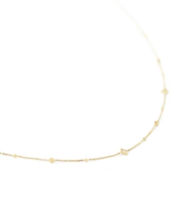 Michelle 14k Yellow Gold Strand Necklace In White Diamond 11 Michelle 14k Yellow Gold Strand Necklace In White Diamond -Kendra Scott Jewelry Store kendra scott michelle short strand necklace 14k yellow gold white diamond 02 lg