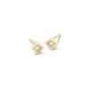 Michelle 14k Yellow Gold Stud Earrings In White Diamond -Kendra Scott Jewelry Store kendra scott michelle stud earrings 14k yellow gold white diamond 00